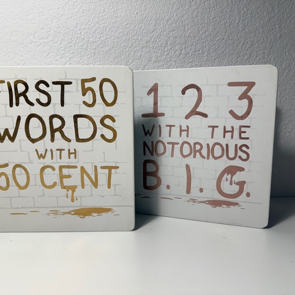 The Little Homie Other - Hip-Hop Inspired White and Gold Coaster Set